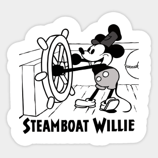 Steamboat Willie Nostalgia - Vintage Animation Print Sticker